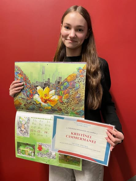 Kalendārā iekļauti mūsu skolas izglītojamo darbi